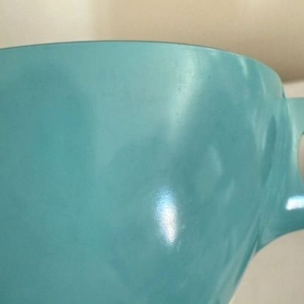 Vintage Boontonware Teal Tea Cup and Saucer Set Mid Century Modern Melamine USA - Picture 10 of 13